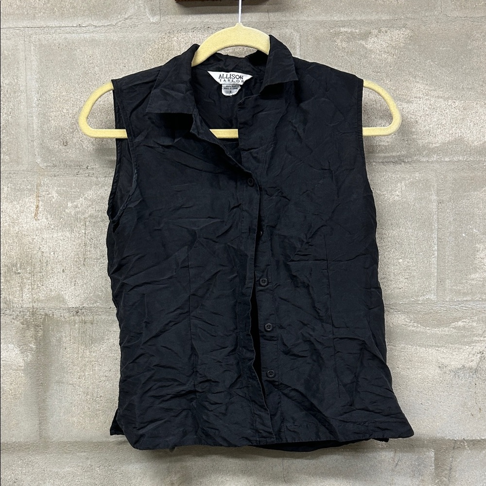 Allison Taylor Black Sleeveless Top